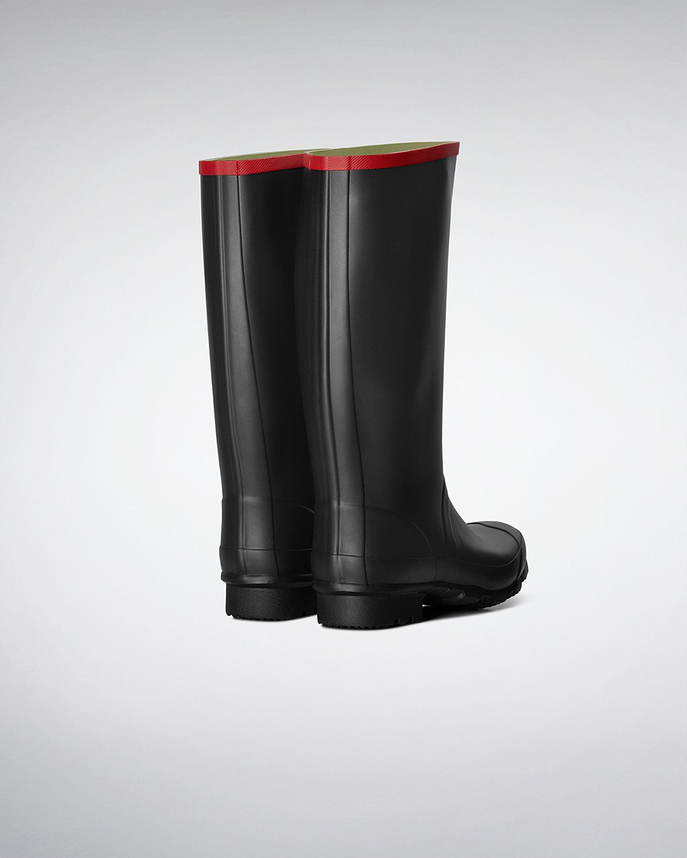 Bottes Hautes de Pluie Hunter Argyll Full Knee Femme Noir KZDRTAC-62